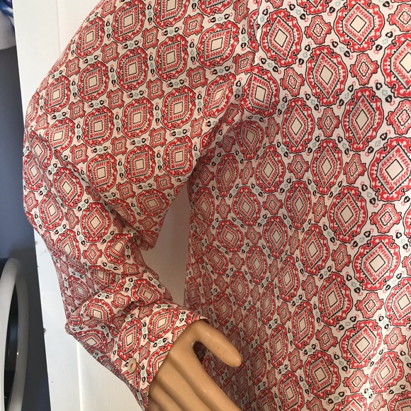 FOXCROFT Patterned Button Front Blouse 16 - Picture 4 of 7